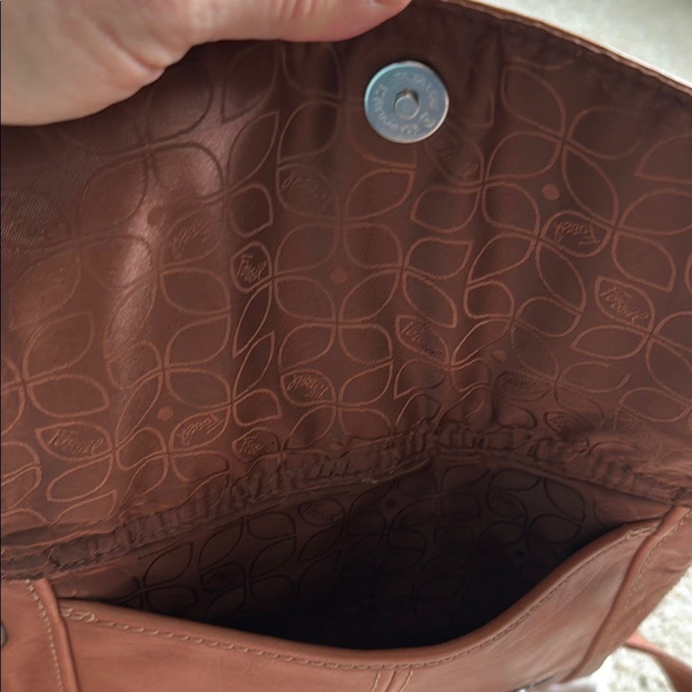 Fossil Brown Leather Crossbody Bag - Picture 7 of 8